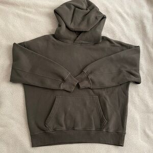 A&F Essential Popover Hoodie in Moss/Olive